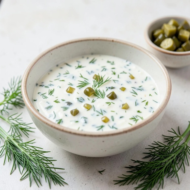 طرز تهیه سس ماست و خیارشور برای ساندویچ